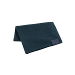 Sjaal van gerecycled RPET polyester met personaliseerbare patch kleur marineblauw