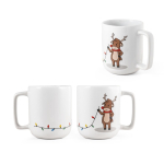 Keramische mok met kerstmotief, inhoud tot 330 ml diverse kleuren