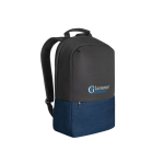 Rugzak van gerecycled polyester voor een tablet en 15,6 inch laptop kleur blauw afbeelding met logo