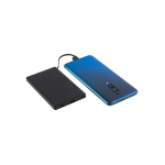 Magnetische opvouwbare ABS-powerbank 3-in-1 kleur zwart derde weergave