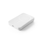 Magnetische ABS-powerbank om aan een telefoon te bevestigen 5.000 mAh kleur wit