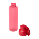 Gerecyclede plastic fles met comfortabele siliconenhandgreep 600ml kleur rood derde weergave