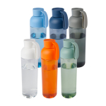 Gerecyclede plastic fles met comfortabele siliconenhandgreep 600ml kleur oranje tweede weergave meerdere kleuren