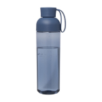Gerecyclede plastic fles met comfortabele siliconenhandgreep 600ml kleur marineblauw