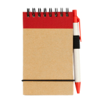 Gerecycled notitieblok met ringen, A7, gelinieerde pagina's weergave voorkant