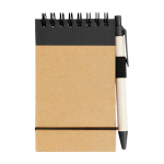 Gerecycled notitieblok met ringen, A7, gelinieerde pagina's weergave voorkant