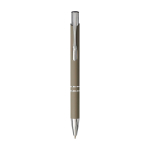 Aluminium pen met soft-touch coating en zwarte inkt