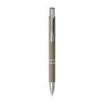Aluminium pen met soft-touch coating en zwarte inkt tweede weergave voorkant