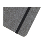 Notitieboek met RPET-stofomslag en pennenhouder A5, gelinieerd. weergave detail 1