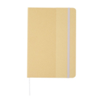 Gerecycled kartonnen hardcover notitieboek met elastiek A5 kleur lila tweede weergave voorkant
