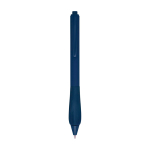 Gerecyclede plastic pen met rubberen lichaam en blauwe inkt