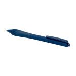 Gerecyclede plastic pen met rubberen lichaam en blauwe inkt tweede weergave