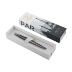 Metalen pen met blauwe inkt Parker Jotter SE Global Icons kleur grijs tweede weergave voorkant