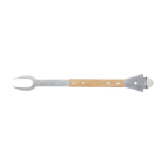4-in-1 barbecuegereedschapsset met houten handvat kleur naturel tweede weergave voorkant