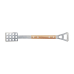 4-in-1 barbecuegereedschapsset met houten handvat kleur naturel derde weergave voorkant
