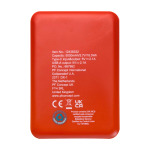 Slanke en stijlvolle powerbank van gerecycled plastic 5.000 mAh tweede weergave achterkant