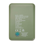 Slanke en stijlvolle powerbank van gerecycled plastic 5.000 mAh tweede weergave achterkant