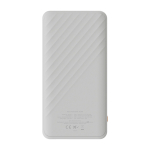 Powerbank met snelle lading en FastCharge-technologie 10.000 mAh kleur wit tweede weergave achterkant
