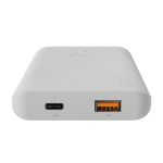 Powerbank met snelle lading en FastCharge-technologie 10.000 mAh kleur wit weergave detail 1
