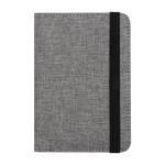 RFID-paspoorthouder van gerecycled polyester met speciale zakken kleur gemarmerd grijs tweede weergave voorkant