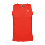 Sportshirt voor kids met verwijderbaar label 140 g/m² Roly kleur rood weergave zeefdruk