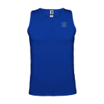 Sportshirt voor kids met verwijderbaar label 140 g/m² Roly kleur koningsblauw weergave zeefdruk