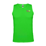 Sportshirt voor kids met verwijderbaar label 140 g/m² Roly kleur limoen groen weergave zeefdruk