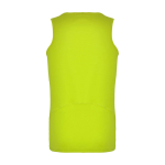 Sportshirt voor kids met verwijderbaar label 140 g/m² Roly kleur neon geel tweede weergave achterkant