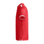 Kort sportpolo voor kinderen van polyester 140 g/m² Roly kleur rood weergave zijkant