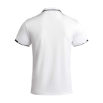 Kort sportpolo voor kinderen van polyester 140 g/m² Roly kleur wit tweede weergave achterkant
