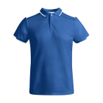 Kort sportpolo voor kinderen van polyester 140 g/m² Roly kleur koningsblauw