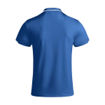 Kort sportpolo voor kinderen van polyester 140 g/m² Roly kleur koningsblauw tweede weergave achterkant