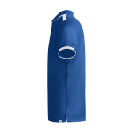 Kort sportpolo voor kinderen van polyester 140 g/m² Roly kleur koningsblauw weergave zijkant