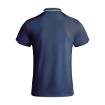 Kort sportpolo voor kinderen van polyester 140 g/m² Roly kleur marineblauw tweede weergave achterkant