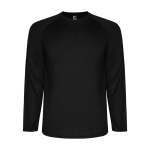 Lang sportshirt voor kinderen bedrukken 150 g/m² Roly kleur zwart