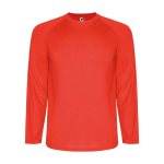 Lang sportshirt voor kinderen bedrukken 150 g/m² Roly kleur rood