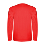 Lang sportshirt voor kinderen bedrukken 150 g/m² Roly kleur rood tweede weergave achterkant