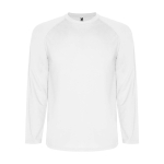 Lang sportshirt voor kinderen bedrukken 150 g/m² Roly kleur wit