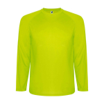 Lang sportshirt voor kinderen bedrukken 150 g/m² Roly kleur neon geel