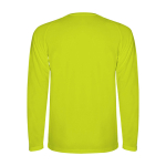 Lang sportshirt voor kinderen bedrukken 150 g/m² Roly kleur neon geel tweede weergave achterkant