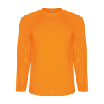 Lang sportshirt voor kinderen bedrukken 150 g/m² Roly kleur neon oranje