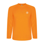 Lang sportshirt voor kinderen bedrukken 150 g/m² Roly kleur neon oranje weergave zeefdruk