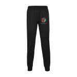 Kinderbroek van polyester met elastische tailleband 220 g/m² Roly kleur zwart weergave zeefdruk