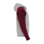 Kinderhoodie in twee kleuren van zachte fleece 280 g/m² kleur bordeaux tweede weergave met zijkant