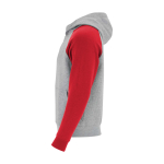 Kinderhoodie in twee kleuren van zachte fleece 280 g/m² kleur rood weergave zijkant