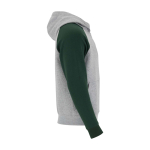 Kinderhoodie in twee kleuren van zachte fleece 280 g/m² kleur groene fles tweede weergave met zijkant