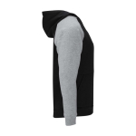 Kinderhoodie in twee kleuren van zachte fleece 280 g/m² kleur matzwart tweede weergave met zijkant