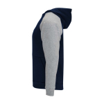 Kinderhoodie in twee kleuren van zachte fleece 280 g/m² kleur marineblauw weergave zijkant
