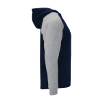Kinderhoodie in twee kleuren van zachte fleece 280 g/m² kleur marineblauw tweede weergave met zijkant