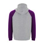 Kinderhoodie in twee kleuren van zachte fleece 280 g/m² kleur paars tweede weergave achterkant